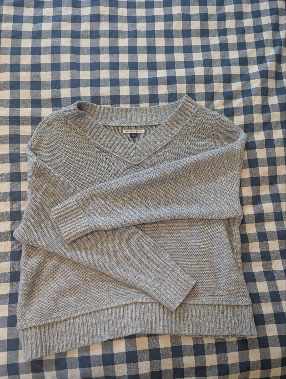 Oversized Fit, American Eagle Outfitters Gray V neck Sweater
